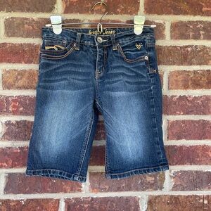 Girl’s Justice Denim Simply Low Whisker Fade Bermuda Shorts Size 12 Regular